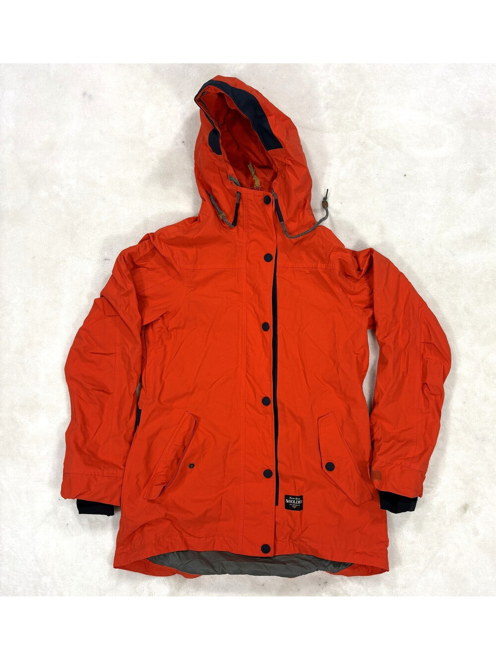 Holden Mens Medium Orange Waterproof Breathable Snowboard Ski Hooded Jacket